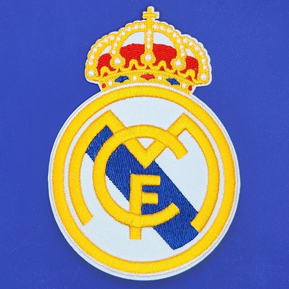 Real Madrid Embroidered Crest Patch 4.5" Iron-on